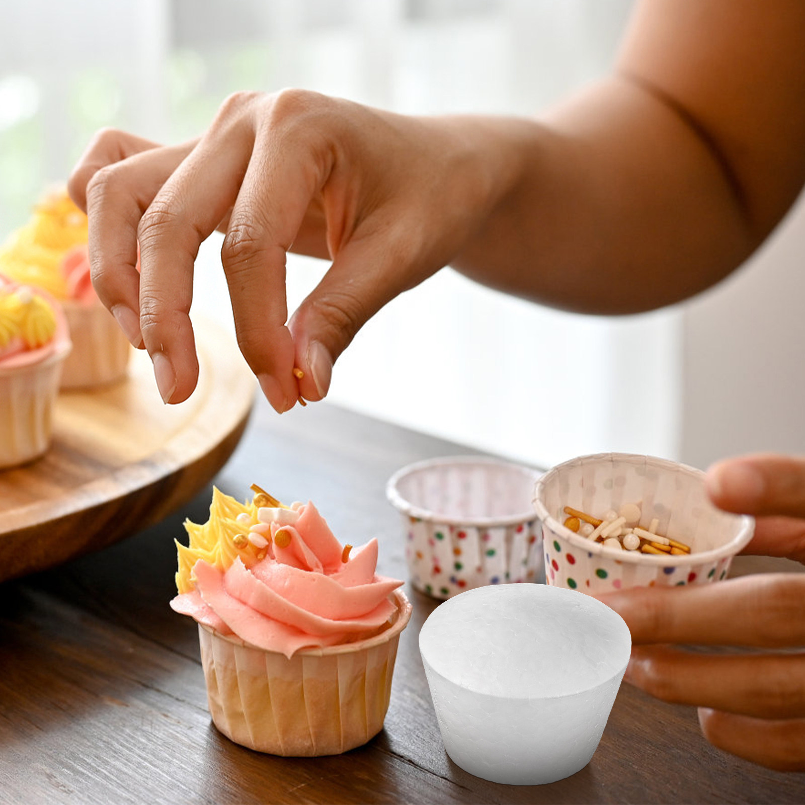 Wedding Supply Decor - 20 Piezas de Espumas para Cupcakes,