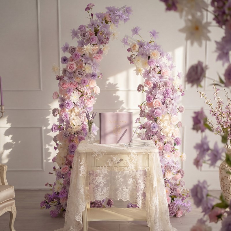 Wedding Arch Flower - Lirios Artificiales 5D Uflower en Rosa