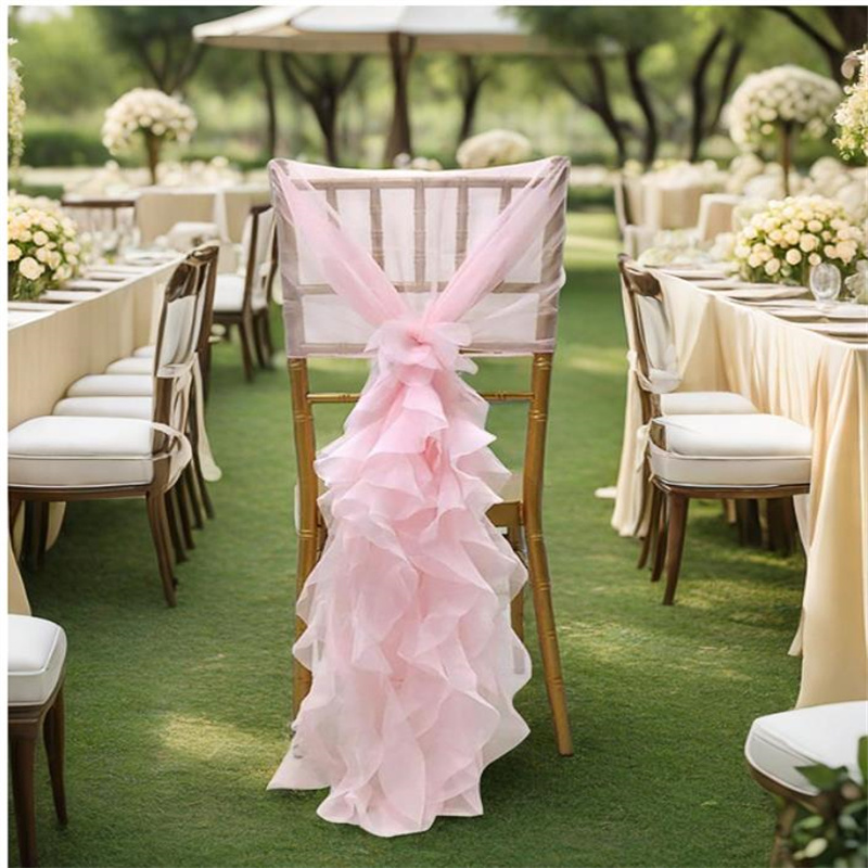 Decoraciones para sillas de ba - Chair Sash Organza reseña y precio