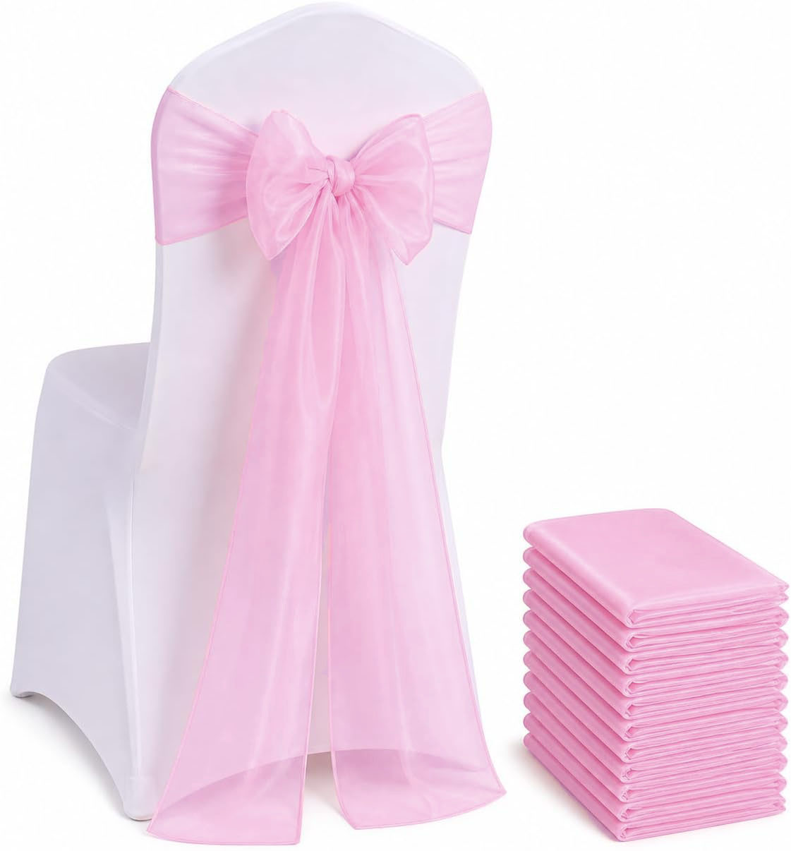 Lazos de Organza para Sillas,  - Chair Sash Organza reseña y precio