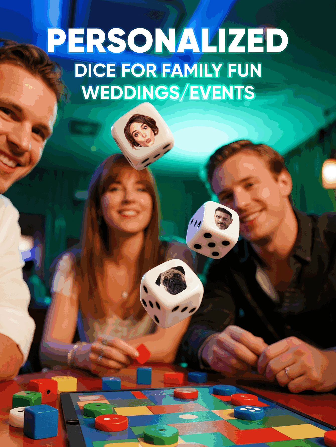 Dados Personalizados con Caras - Wedding Souvenir reseña y precio