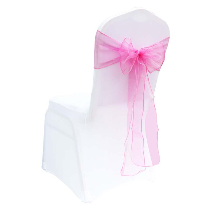 25 piezas 18x275cm boda Organz - Chair Sash Organza reseña y precio