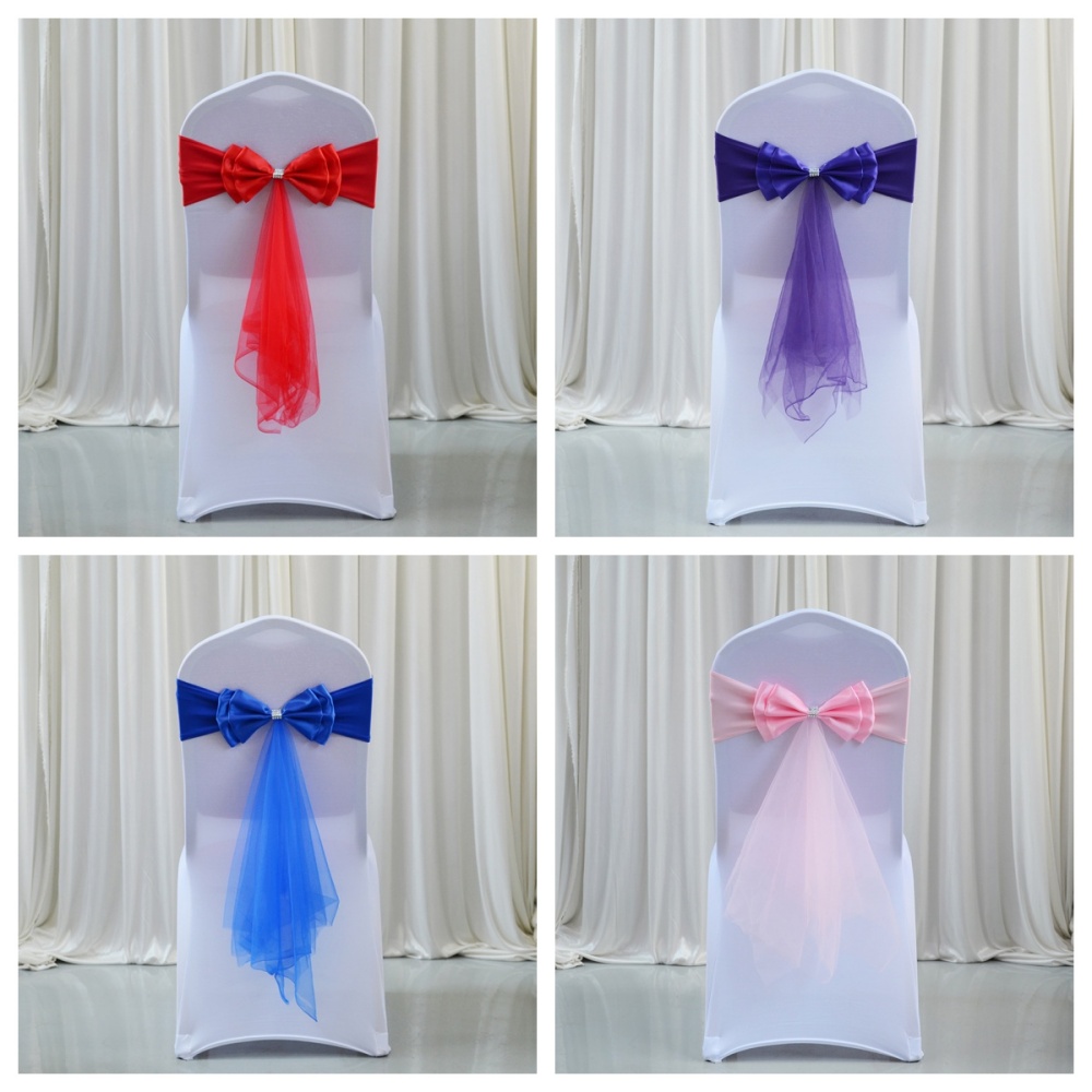 Lazos de organza personalizabl - Chair Sash Organza reseña y precio