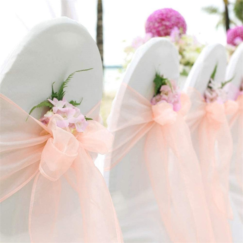 10/50/100 Uds. Decoración de s - Chair Sash Organza reseña y precio
