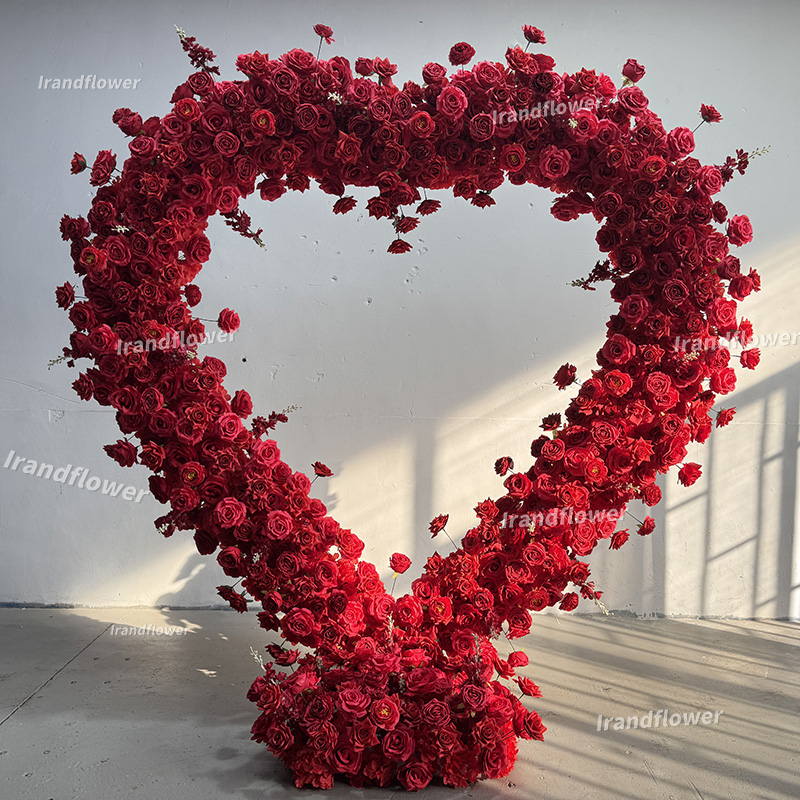 Arco de Corazón Rojo con Flore - Wedding Arch Flower reseña y precio