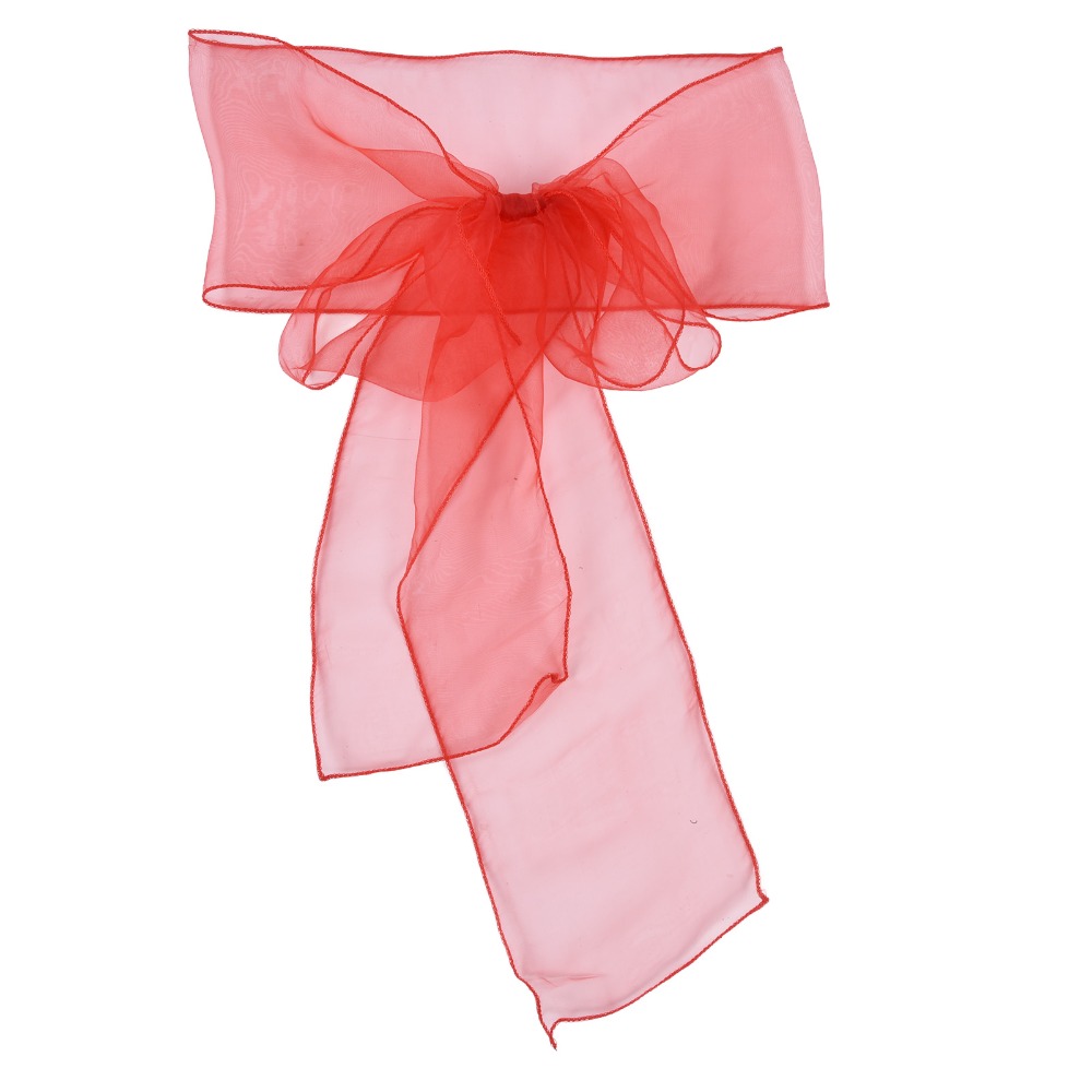 10 piezas de organza azul, roj - Chair Sash Organza reseña y precio